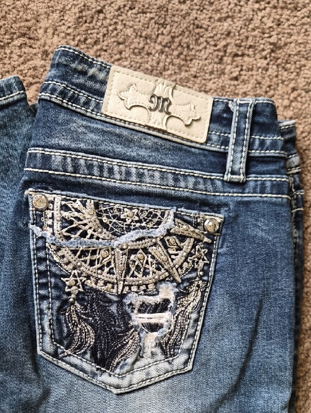 Miss Me Jeans Hailey Blue Skinny Denim